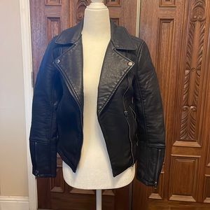 top shop leather jacket